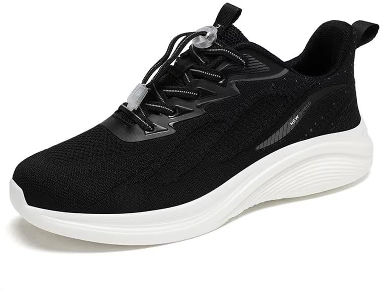 Women's Running Shoes Lightweight Non Slip Walking Shoes Workout Sport Tennis Sneakers Work Shoes for Women Black White Size 11