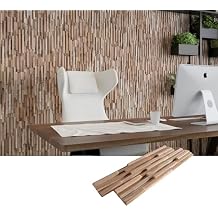WoodyWalls 3D Wall Panels | Wood Planks are Made from Solid Teak Wood | Each Wood Panel is Handmade and Unique | Premium Set of 10 3D Wall Decor Panels | DIY Wood Panels (9.5 sq.ft. per Box) Hawaii