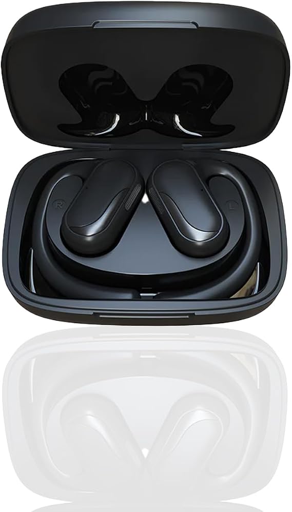 HiFuture FutureMate Pro Bluetooth 5.2 ENC Environmental Noise Canceling IPX5 Waterproof Qualcomm Chipset Open-Ear Wireless In-Ear Headphones with 4 Microphones Black