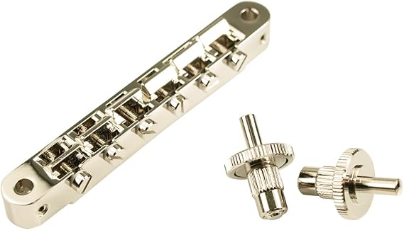 TonePros NVR2 N - Tune-O-Matic Bridge (Standard Nashville Posts) - Nickel