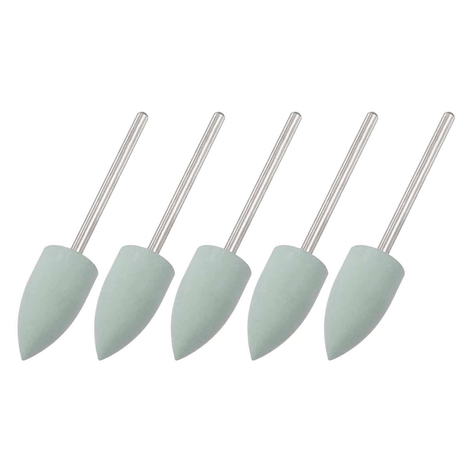 uxcell 5 Pcs Silicone Rubber Grinding Buffing Wheels 800 Grits 10mm Dia Tapered Polishing Head for Electric Rotary Tool