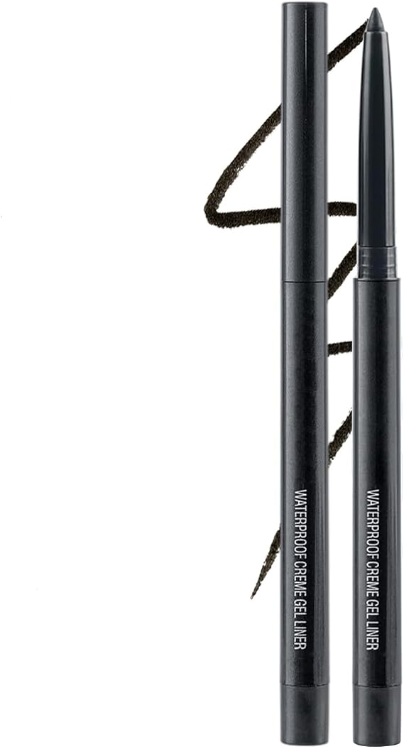 Waterproof Eyeliner Pencil, Long-Lasting Smudge-Proof Eye Liners, Fine Tip for Precise Lines, Quick-Dry Formula (Black)