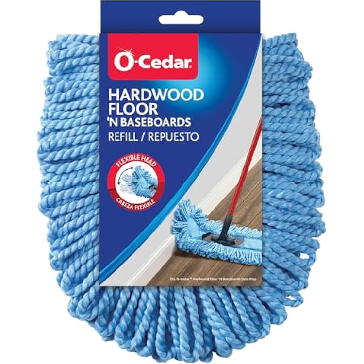 O-Cedar Dual-Action Dust Mop Refill,Blue