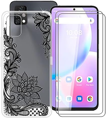 Case for Umidigi A11 Pro Max 6.80 Inch with 2 X Tempered Glass Screen Protector, Clear Soft Silicone Cover Bumper TPU Shockproof Phone Case for Umidigi A11 Pro Max - WM108