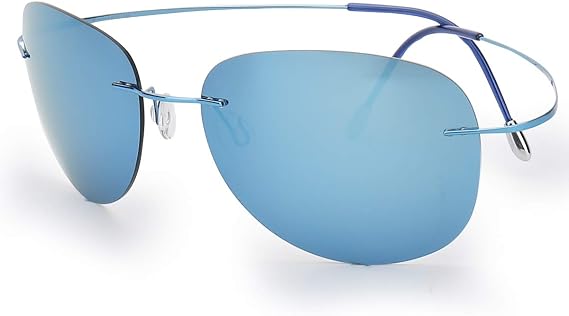 Ultra-light Flexible Pure Titanium Rimless Polarized Sunglasses