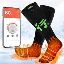 Heated Socks for Men Women, Control Battery Heated Socks Rechargeable Washable, Electric Socks Foot Warmer for Hiking Biking Camping Skiing Hunting Outdoor Work, Heating SocksWarm Socks
