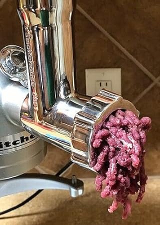 The Original Heavy duty Smokehouse Chef All-Stainless Steel meat grinder attachment. Fits Kitchen mixers
