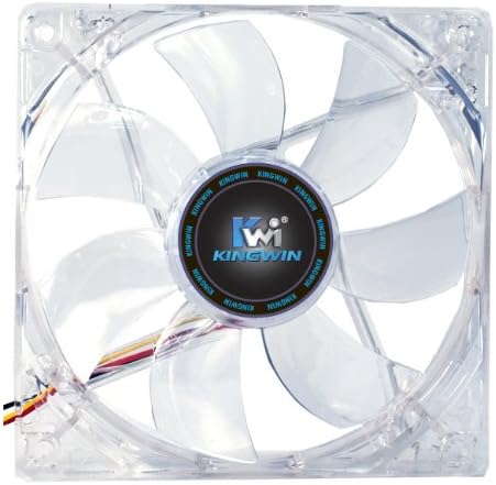 Kingwin 120mm CFR-012LB Silent Fan, For Computer Cases, CPU Coolers, Long Life Bearing, Quiet Efficient Cooling, and Provide Excellent Ventilation for PC Cases-[Red LED]