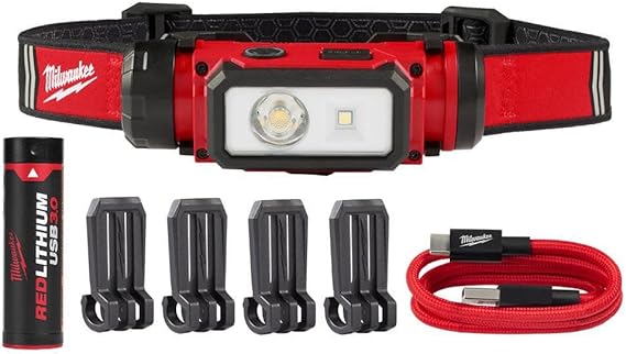 Milwaukee Electric - REDLITHIUM. USB Hard HAT HEADLAMP