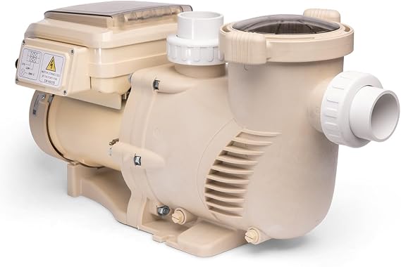 XtremepowerUS SuperFlow Variable Speed High-Flo Pool Pump In-Ground Swimming Pool Energy Efficient 230V, 1-1/2 & 2 Adapter Build-in Timer Control Panel