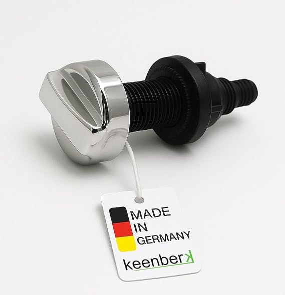 Eccentric rotary knob including rotary actuation / eccentric control for kitchen sinks: rotary hexenter cap and rotary actuator - spare parts in premium quality made in Germany
