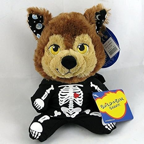 Build A Bear Moons A Glow Werewolf Buddies in Skeleton Costume