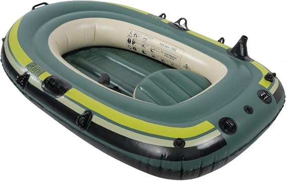 3 Person Inflatable Boat Inflatable Boats for Adults Heavy Duty 453316 Green PVC Inflatable Two Person Rowing Boat Fishing Drifting Diving Tool