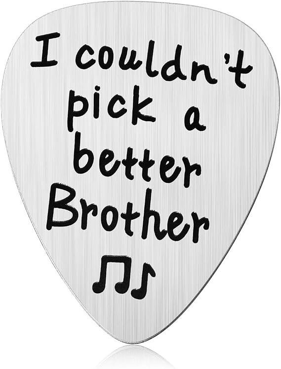 Brother Gifts from Sister Brother Guitar Pick for Older Brother Big Brother Siblings Birthday