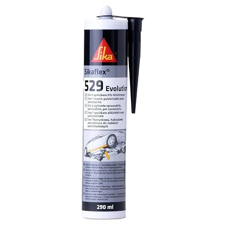 SIKA – Dichtstoff – Sikaflex 529 Evolution Schwarz – ideal für Karosserieabdichtungen – lösemittelfrei – 290 ml