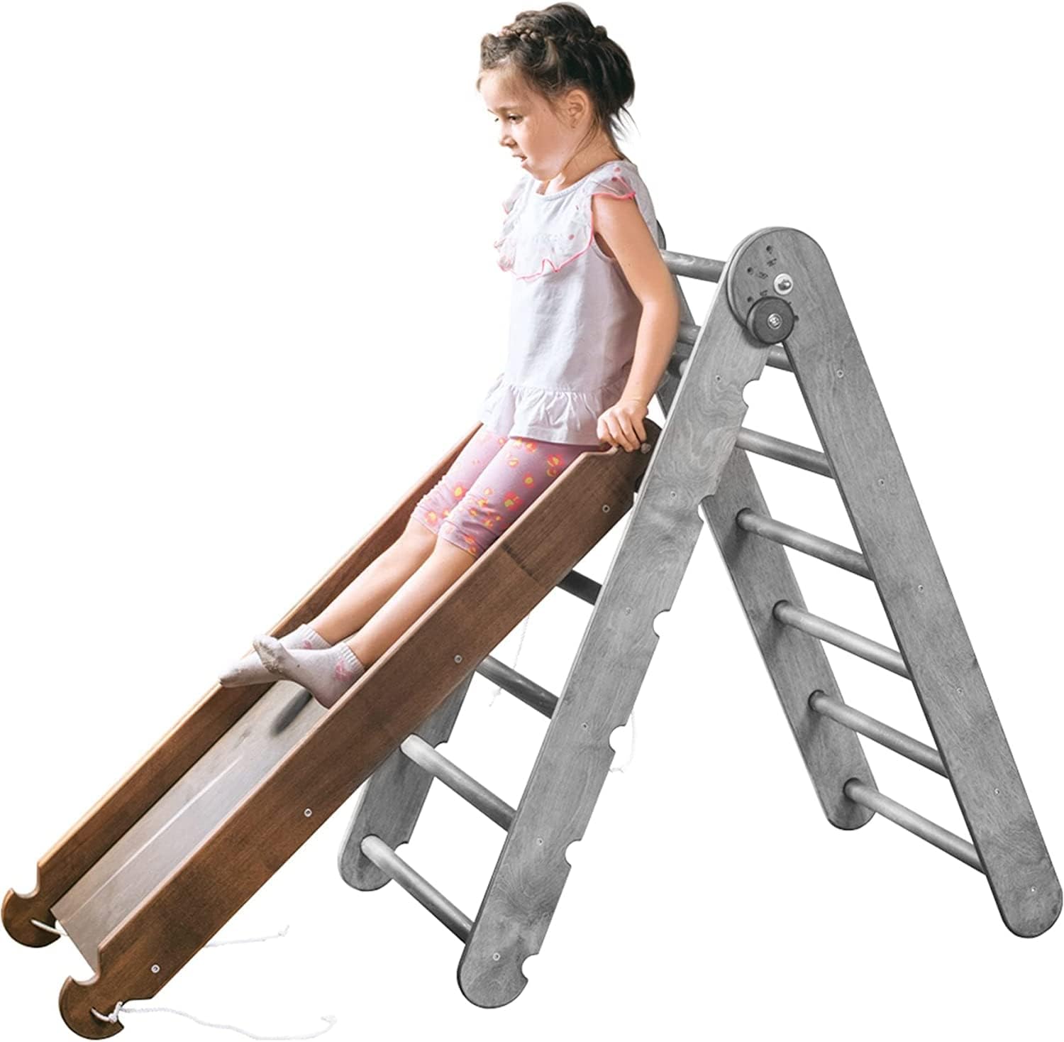 Goodevas Toddler Slide Board  Kids Ramp Only Double-Sided - OutdoorIndoor Slide for Toddler Playground Climbers - Made in Ukraine, Accessory for Montessori Climbing Toys for Kids 1-7 y.o