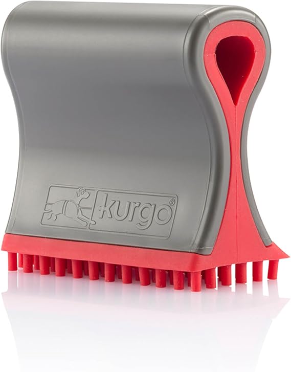 Kurgo Shed Sweeper - Dog Hair Remover for Car, Carpet, Upholstery - Lightweight Silicone Brush - Reusable Pet Hair Removal Tool - Easy to Clean - Grooming Accessory for Home or Auto