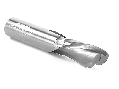 YONICO Downcut Router Bits Spiral 2 Flute Solid Carbide CNC End Mill 12-Inch Dia. 12-Inch Shank 32240-SC
