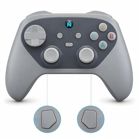 NITHO KARMA Gaming Controller Kompatibel mit Switch Switch 2 PC iOS & Android Gamepad mit Hall-Effekt-Triggern und Analogsticks Makrofunktion 6-Achsen-Gyro Dual-Vibration und Turbo - Grau
