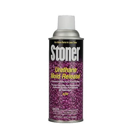 Stoner E236 Urethane Mold Release Spray Silicone-Based Industrial Release Agent for Rigid, Semi-Rigid & Flexible Polyurethane Castings | 12 oz Aerosol Cans, Case of 12