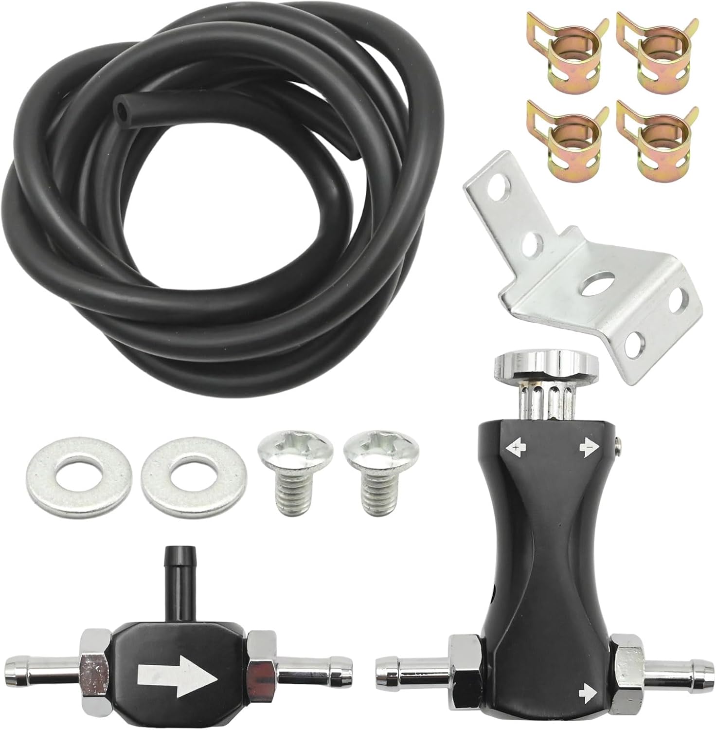 Hoypeyfiy Boost Controller, Manual Turbo Boost Controller Control Kit, Adjustable Bilateral Turbo Tee Bleed Valve for Turbocharged Diesel Petrol Turbo