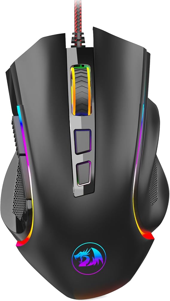 Black Redragon M602A-RGB Wired Gaming Mouse 7200 DPI PAW 3212 Sensor