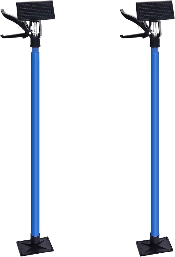 SAND MINE Adjustable Support Pole, 3rd Hand Support System, Steel Quick Support Rod, Upper Hand Work Support for Cabinet Jacks Cargo Bars Drywall Support, Extends from 45 Inch to 114 Inch (2)
