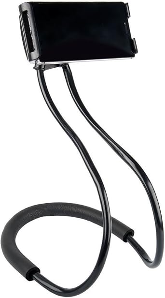 011 Neck Cell Desk Bed,Bike and Motorcycle Mount,Lazy Bracket Mobile Phone Stand Holder (Black)