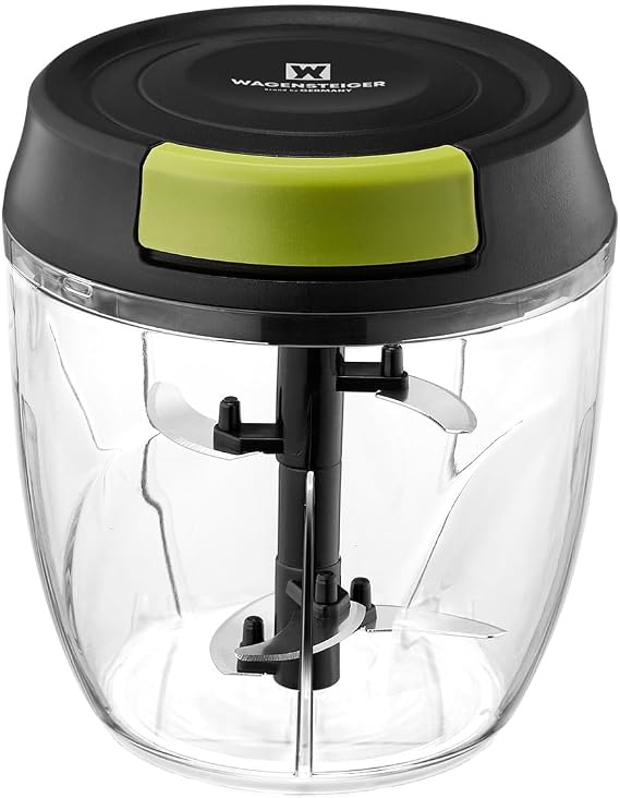 WAGENSTEIGER String Vegetable Chopper 4-Cup (900ml/30.43 oz) Hand Pull Garlic Mincer Manual Food Processor for Vegetables Fruits Meat Nuts BPA-Free Material, Easy Clean Compact for Kitchen RV Camping