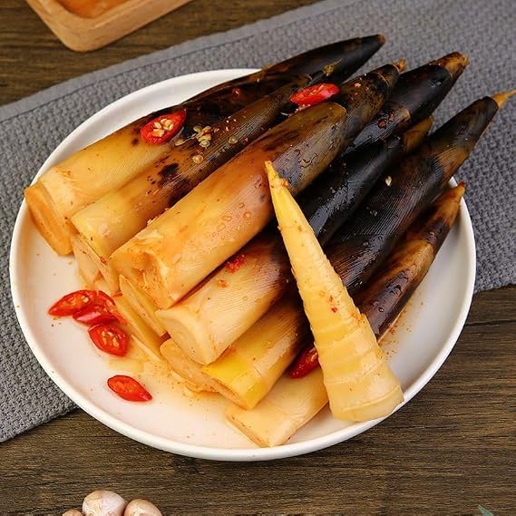 Chinese Specialties Snacks, 230g/pack, Ready-to-eat Hand Peeled Bamboo Shoots, Pickled Vegetables, Spicy Snack, Fresh Mountain Pepper Bamboo Shoots, snack gifts (Mixed flavors,2 pack)