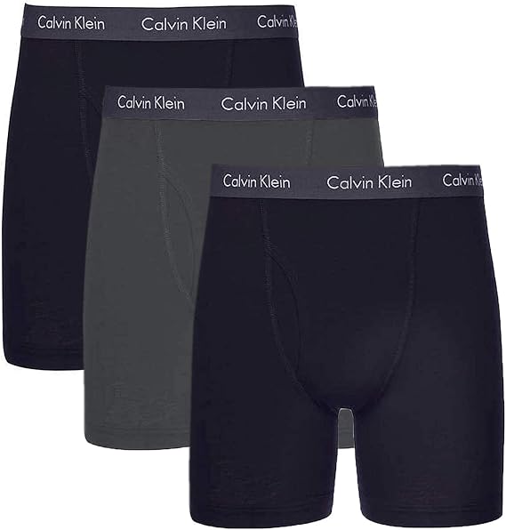Calvin Klein Mens 3 Pack Logo Cotton Stretch Boxer Brief