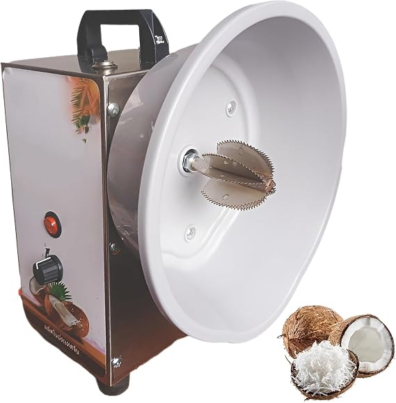 Coconut Scraper Grater, Electric Coconut Meat Removal Tool with Adjustable Speeds, Includes Dust Cover, Non-Slip Handles and Feet for Commercial Use