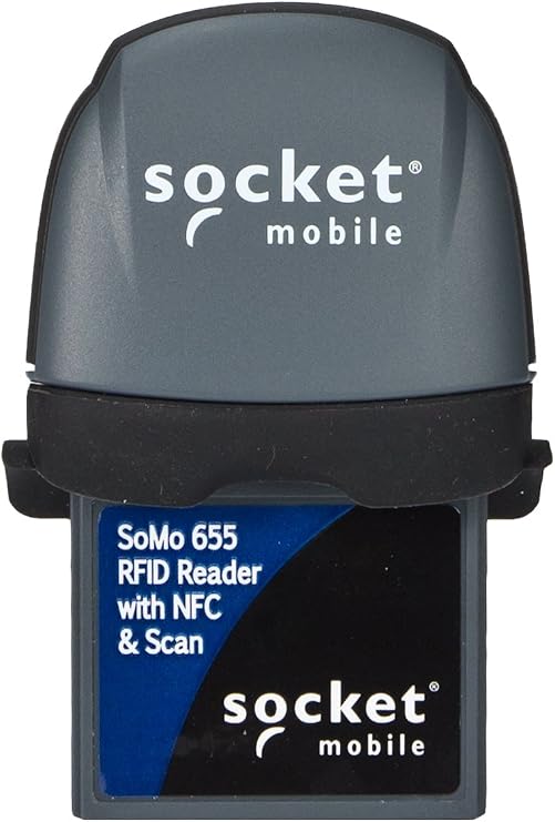 Socket Mobile, Inc. RFID Series 6 RFID Receipt Barcode Scanner with NFC and Scan Plug-in, Black