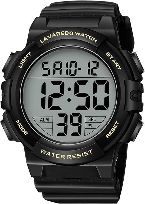 Mens Digital Watch, Sport Military Watch for Men, LED Large Face