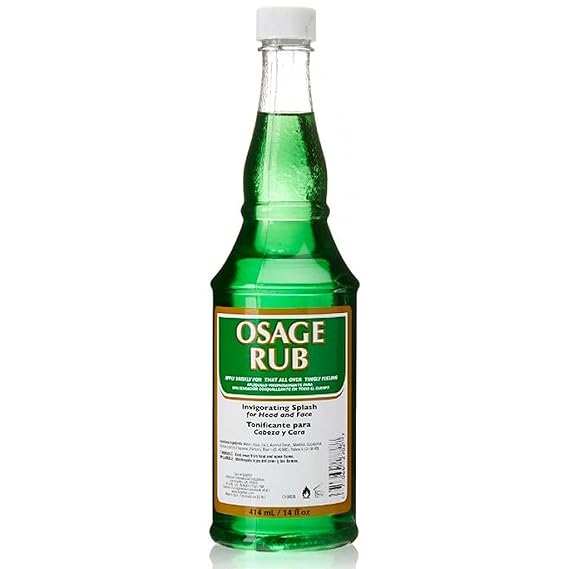 Clubman Jeris Osage Rub Professional Size - 14 fl oz Hair Tonic for Men, Refreshing and Invigorating Experience, Perfect for Mens Grooming Needs