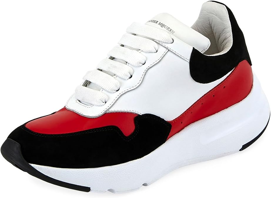 Alexander McQueen McQueen Leather Runner Sneakers 35.5 Black/Red