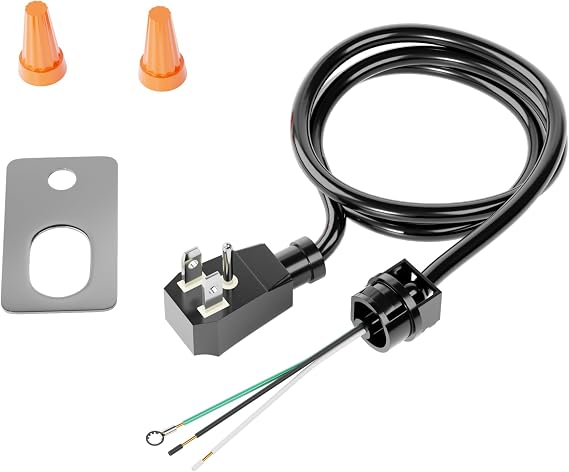 FlyGeneral HCK44 Range Hood Power Cord Kit, Hardwire-to-Plug Conversion Kit to Convert Your Range Hood to Plug-In, Replacement Compatible with Broan, NuTone, Kenmore and Other Range Hood Models