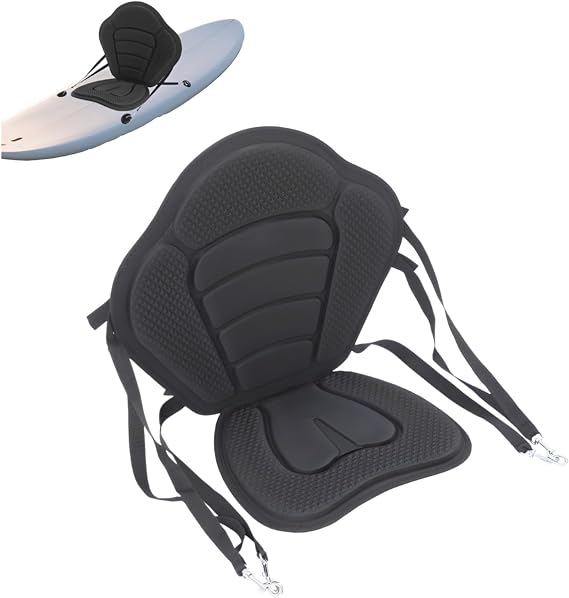 Paddleboard Seat, Universal Kayak Seats with four Adjustable Straps, Form-Fitting Design, Thicken Cushion for kayaks, canoes, paddleboards, fishing boats, and inflatable boats