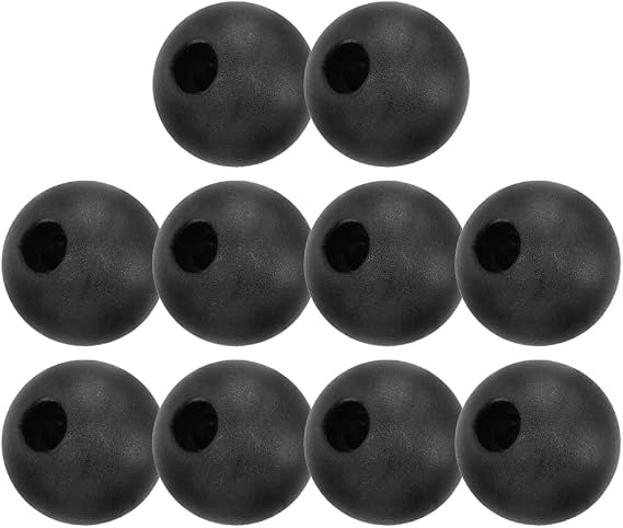 Plastic Cable Ball Stopper for Gym Pulley Machine, 8mm and 10mm Diameter Fitness Equipment Cables, 10 Pack, Black