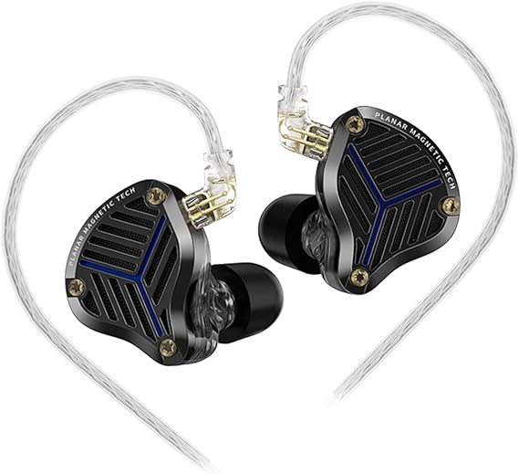 KZ-PRX iems Earbuds Wired,Fourth-Generation Newly Designed Planar Diaphragm lEM Earphones,3.5mm Plug Headphones,in Ears Monitor,iems for Gaming (no mic, Black1)