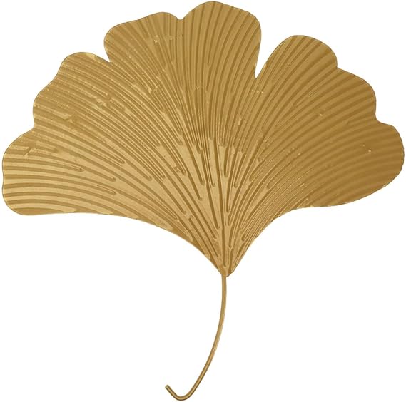 Ginkgo Leaf Decor, Metal Ginkgo Leaves Ornaments Decor Gold Leaf Wall Art Decorations for Home, Living Room, Bedroom, Office, Study