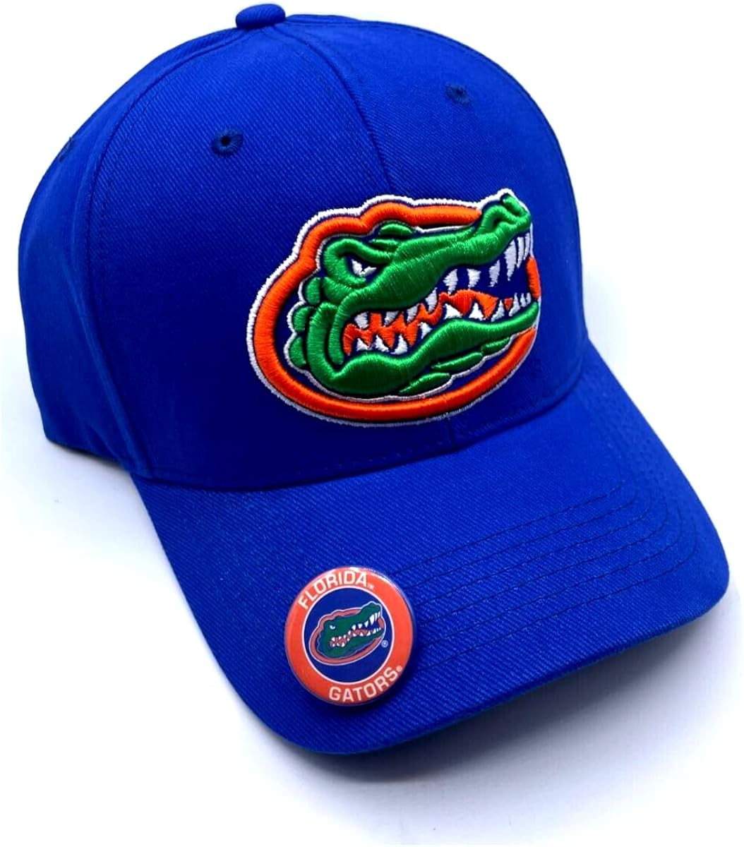 University Florida Hat Classic MVP Gators Team Logo Adjustable Embroidered Cap wPin