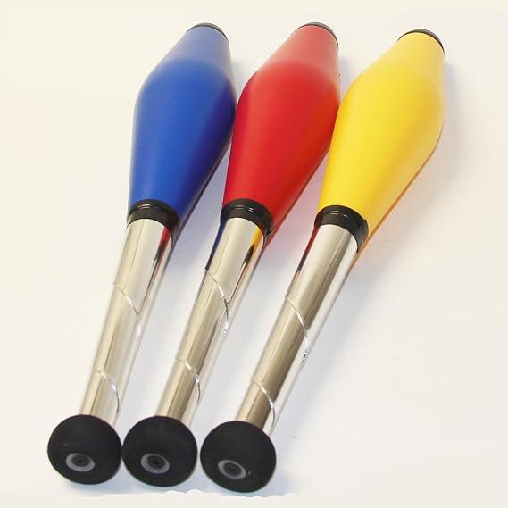 Zeekio Pixie Junior-Sized Juggling Clubs Set - Blue, Red, Yellow