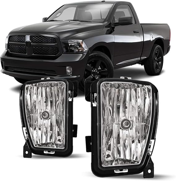 Winjet Fog Lights Compatible with [2013 2014 2015 2016 2017 2018 Dodge RAM 1500] Driving Fog Lights