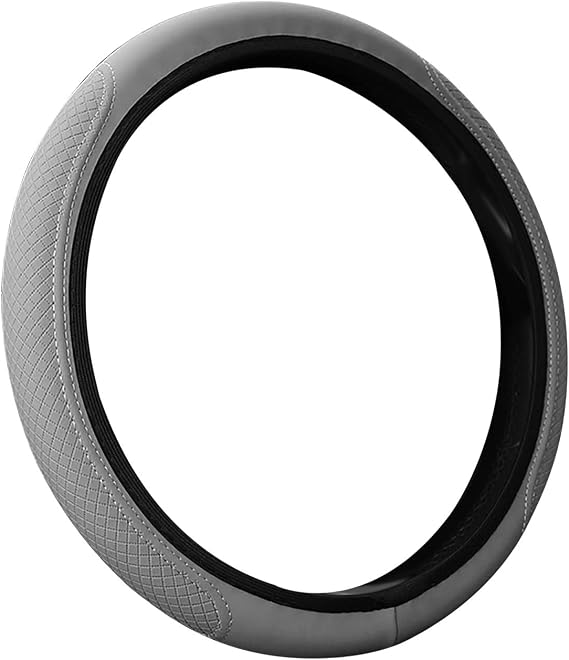 Steering Wheel Cover Men, Universal 15 Inch,Microfiber Leather Odorless Breathable Anti-Slip Durable Black Steering Wheel Cover,Car Accessories Interior,Steering Wheel Protector