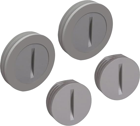 BELL PCP47550GY Weatherproof Nonmetallic Closure Plug Assortment 1/2 in and Two 3/4 in, 4-Pack, Gray