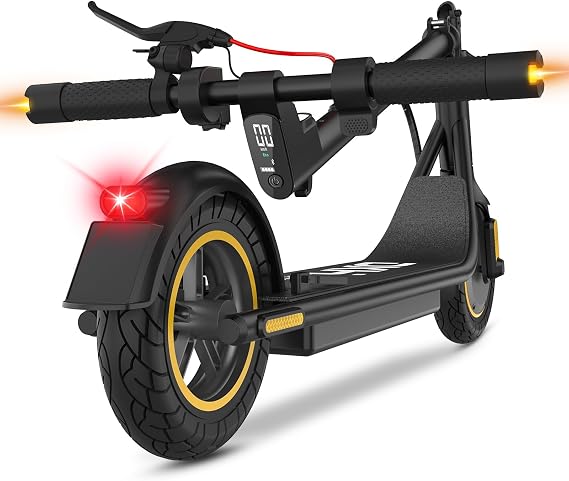 DXH Electric Scooter for Adult - 500W Motor, Max 21 Miles Long Range, 19Mph Top Speed, 10" Tires, Portable Folding Commuting Electric Scooter Adults with Dual Braking System and App Control