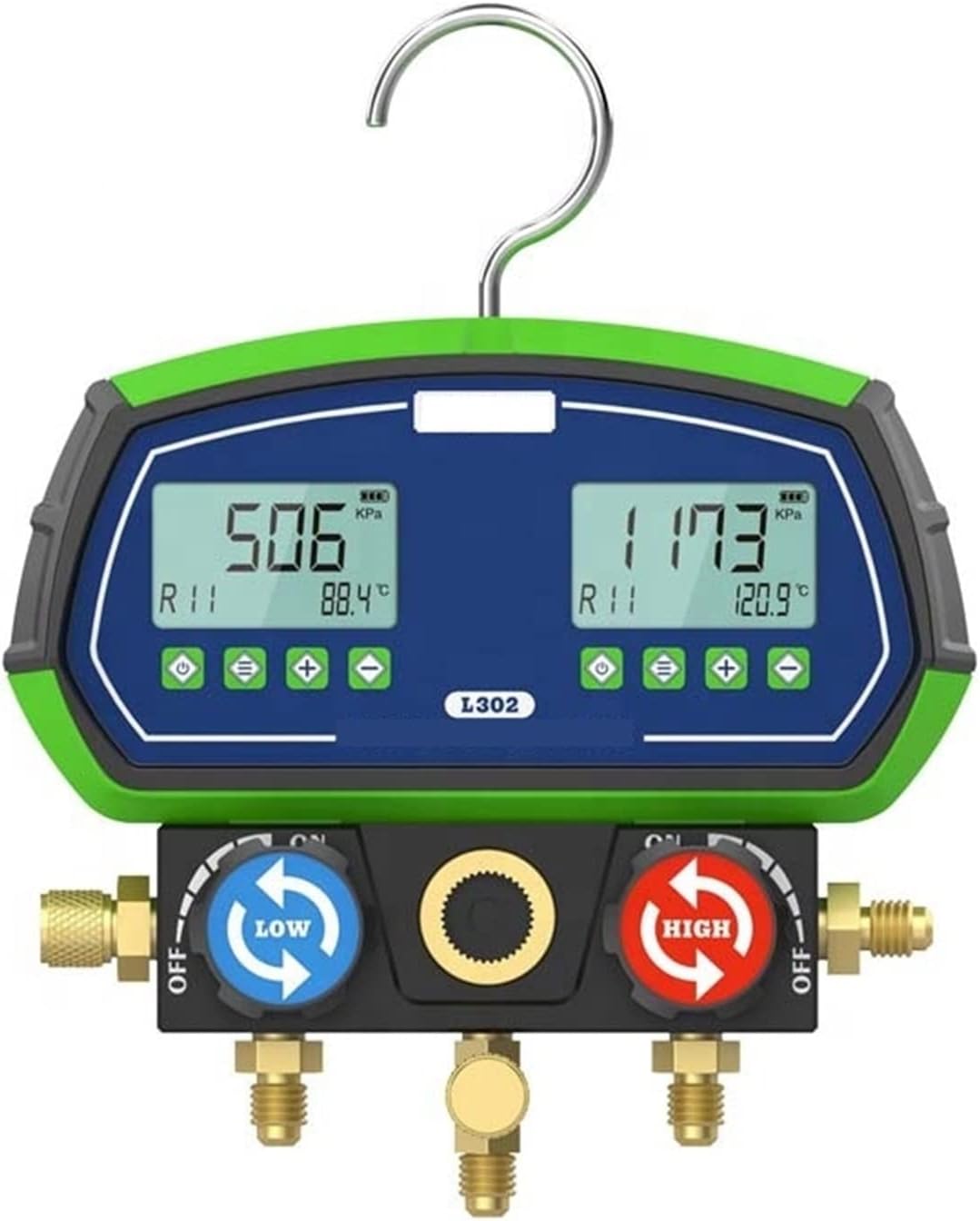 HVAC Gauges L302 Multi-Unit Vacuum Pressure Leakage CAR Refrigeration Manifold Gauge Digital Pressure Gauge Set