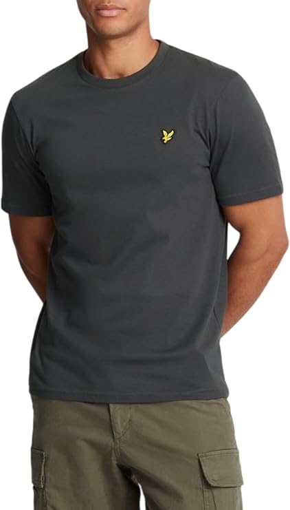 Lyle & Scott Mens Plain T-Shirt Gunmetal Grey M