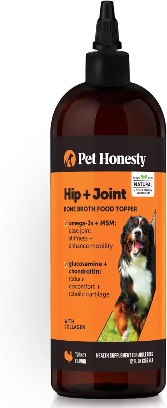 Pet Honesty Hip and Joint Oil for Dogs, Turkey, 90 Count